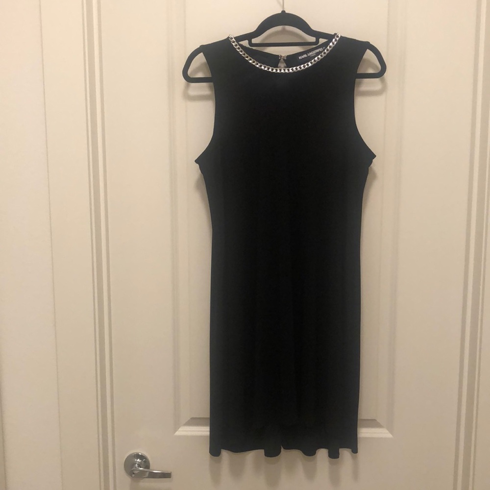 Karl Lagerfeld Dress Silver Chain Neck